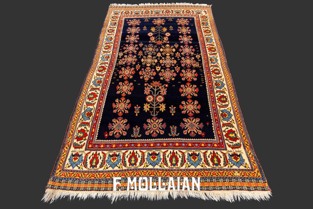 All-over Floral Hand-knotted Kashkuli Antique Rug n°:116816